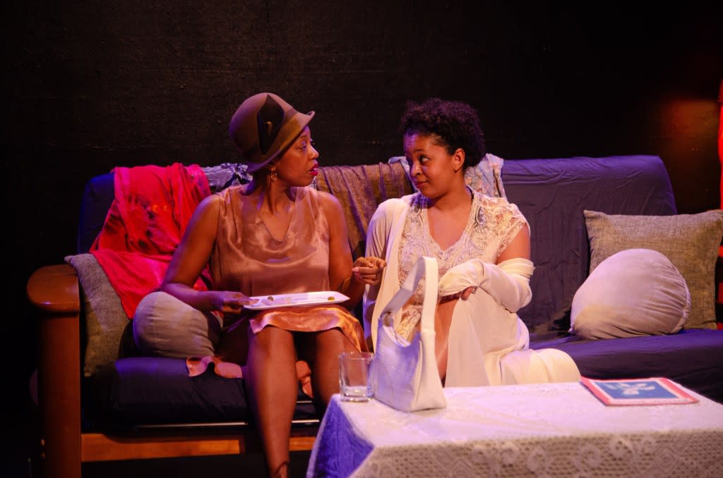 (Left to right) Marinda Anderson and Danielle Covington appear in “Ethel & Ethel,” a 10-minute play by Joël René Scoville, featured in The Fire This Time Festival 2024. (Photo courtesy of The Fire This Time Festival, photo by Garlia Jones)