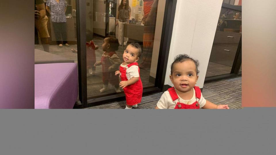 PHOTO: Twin sisters AmieLynn and JamieLynn marked a milestone by taking their first steps. (James Finley)