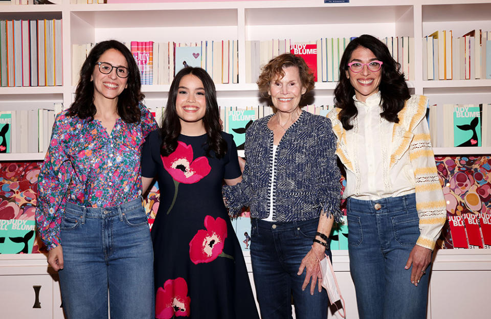 Davina Pardo, Annabelle Chang, Judy Blume and Leah Wolchok attend Q&A and reception with Judy Blume celebrating Prime Video's "Judy Blume Forever" at Annabelle's Book Club LA on April 17, 2023 in Studio City, California.