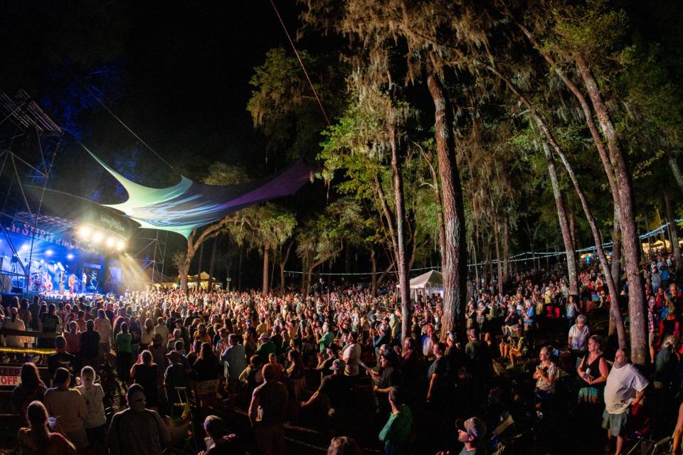 Suwannee Music Park in Live Oak, Florida, attracts thousands each spring for a bluegrass festival tucked away under the tree canopy. (Photo: Jay Strausser*)