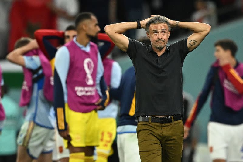 Foto del martes del DT de España Luis Enrique tras la eliminación en octavos de final