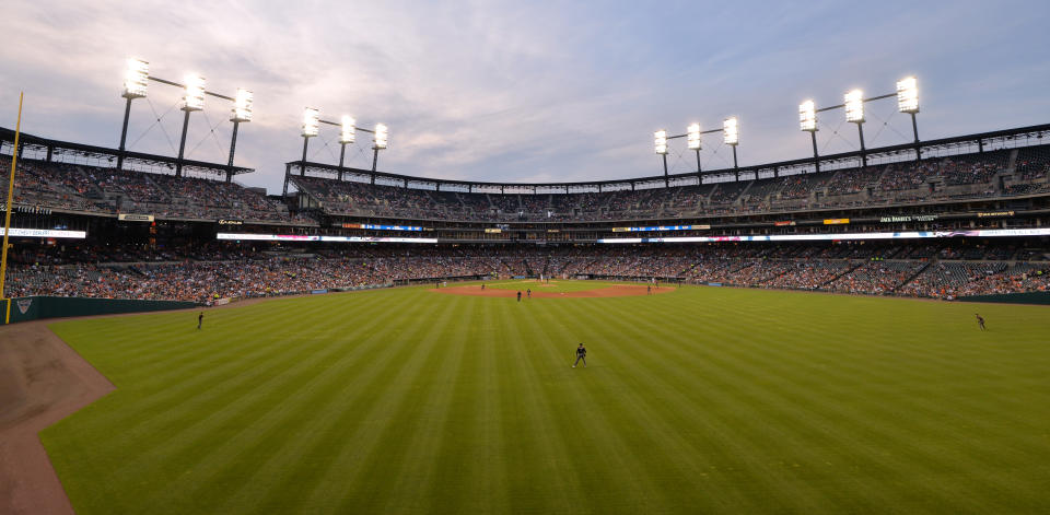 DETROIT, MI - JUNE 14:  A general view of Comerica Park during the game between the Arizona Diamondbacks and the Detroit Tigers at Comerica Park on June 14, 2017 in Detroit, Michigan. The Diamondbacks defeated the Tigers 2-1.  (Photo by Mark Cunningham/MLB Photos via Getty Images)