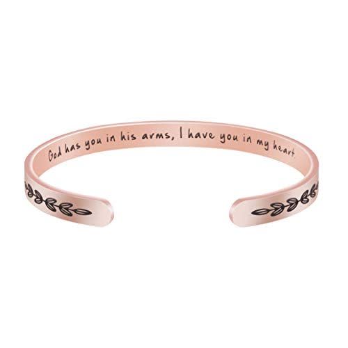 7) Rose Gold Stainless Steel Open Cuff Bangle Bracelet