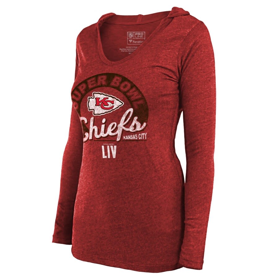 Women's Chiefs Super Bowl LIV Bound Hooded Long Sleeve T-Shirt