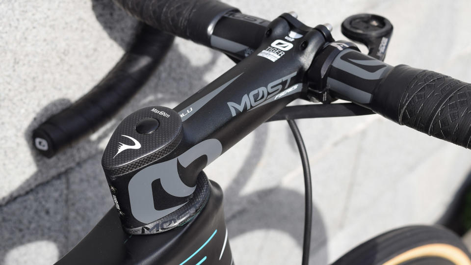 Geraint Thomas uses a 135mm MOST Tiger stem