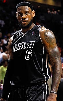 LeBron James Miami Heat Black NBA Jersey
