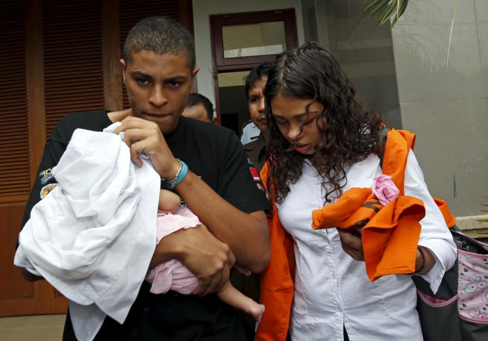 <div class="inline-image__caption"><p>Mack and Schaefer pictured attending court with their baby in 2015. </p></div> <div class="inline-image__credit">REUTERS/Darren Whiteside</div>