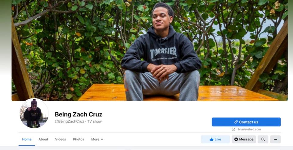 La página de Facebook de ‘Being Zach Cruz’ (Facebook)