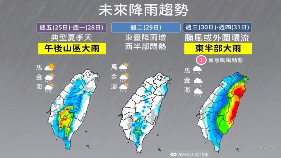 未來降雨趨勢。（圖／中央氣象局）