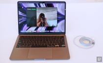 <p>Photos of the Apple MacBook Air (2022) with M2 chip take on-site at the WWDC event.</p> 