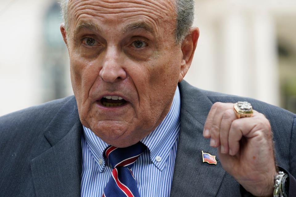 Rudy Giuliani is a former Trump lawyer - and former New York City mayor - who was allegedly actively involved in the Georgia election protest. He faces numerous charges on false statements and writings and conspiracy charges, including committing forgery in the first degree.