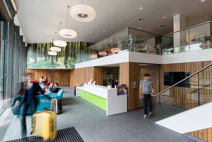 Lounge area in a student housing development