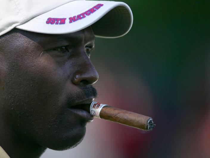 Jordan is well known for his love of cigars and told Cigar Aficionado magazine that he smokes six a day. 