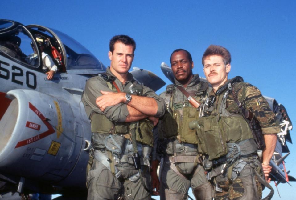 Brad Johnson on left in Flight Of The Intruder (Moviestore/Shutterstock)