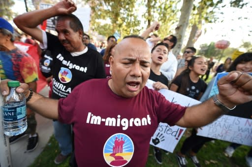 Critics of a Trump administration policy that separates children from their parents when they are detained after crossing the US border are demanding changes to the policy, as at this protest in Los Angeles