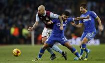 Britain Football Soccer - Aston Villa v Leeds United - Sky Bet Championship - Villa Park - 29/12/16 Aston Villa's Alan Hutton in action with Leeds' Liam Bridcutt Mandatory Credit: Action Images / Carl Recine Livepic