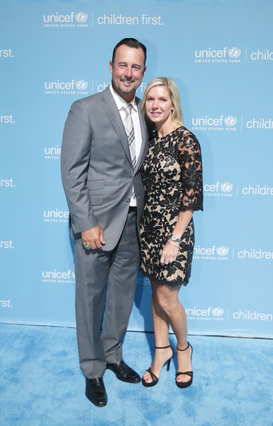 BOSTON, MA - JUNE 02:  Stacy & Tim Wakefield at the UNICEF Children's Champion Award Dinner Honoring Pedro and Carolina Martinez and Kaia Miller Goldstein at The Castle at Park Plaza on June 2, 2016 in Boston, Massachusetts.  (Photo by Scott Eisen/Getty Images for UNICEF)