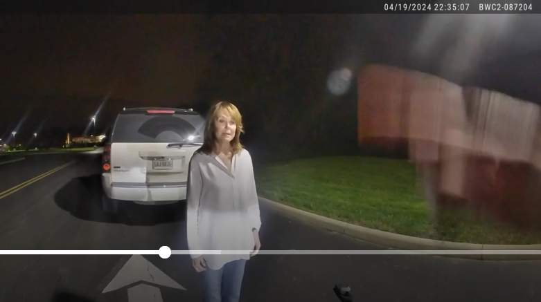 Genoa Township police body camera video shows Catherine Nelson before officers arrested her April 19, 2024, on suspicion of impaired driving.