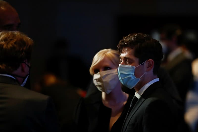 Minneapolis Mayor Jacob Frey is pictured during a memorial service for George Floyd following his death in Minneapolis police custody, in Minneapolis, in Minneapolis