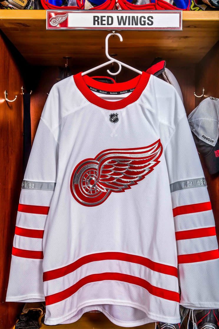 Detroit Red Wings Centennial Classic jersey. 