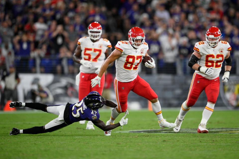 The Kansas City Chiefs vs. Baltimore Ravens AFC Championship Game on Sunday can be seen on CBS.