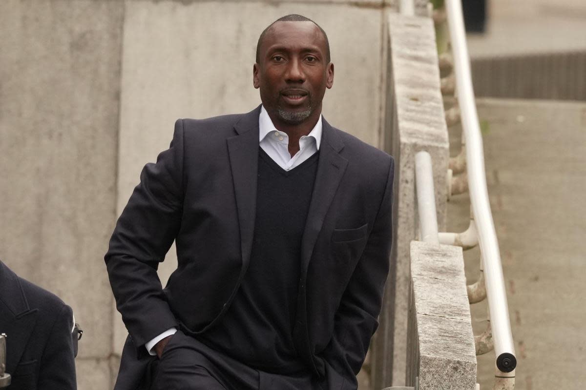 Jimmy Floyd Hasselbaink at Brighton Magistrates Court <i>(Image: Sussex News and Pictures)</i>