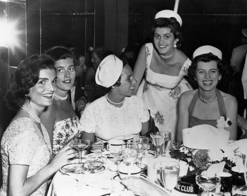 Five Kennedy women at a party.