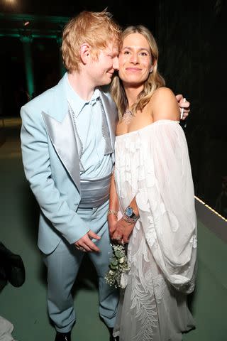 <p>Kevin Mazur/MG24/Getty Images</p> Ed Sheeran and Cherry Seaborn attend the Met Gala Celebrating "Sleeping Beauties: Reawakening Fashion" at The Metropolitan Museum of Art on May 6, 2024 in New York City