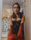 <p>Channeling <em>Cabaret.</em></p><p>Hudgens posted this look on October 18, <a href="https://www.instagram.com/p/CGf4BfPBNRs/" rel="nofollow noopener" target="_blank" data-ylk="slk:writing on her Instagram;elm:context_link;itc:0;sec:content-canvas" class="link ">writing on her Instagram</a>, "I was very inspired by Cabaret❤️"</p>