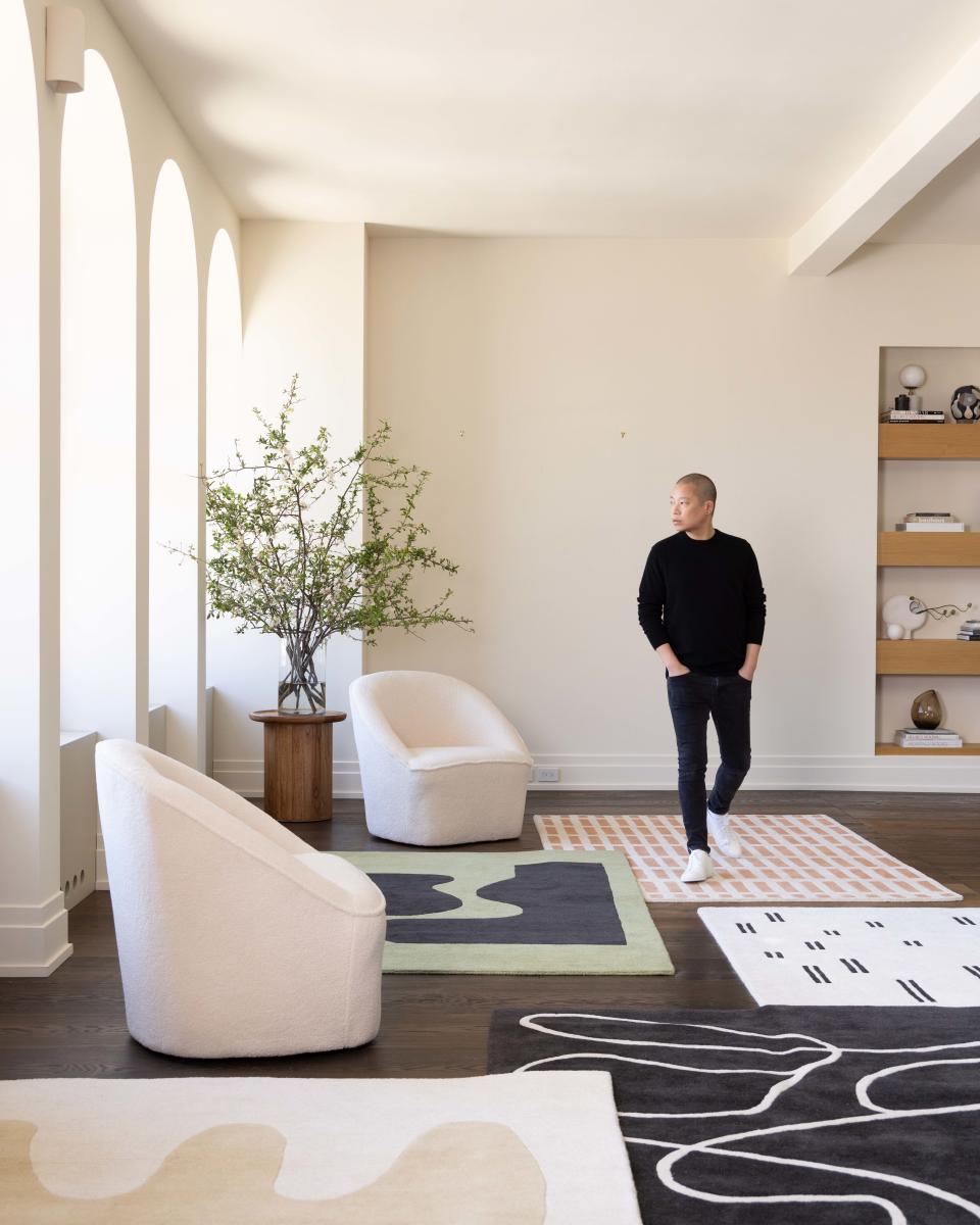 Jason Wu will launch rugs, throws and pillows with AllModern. - Credit: courtesy shot.