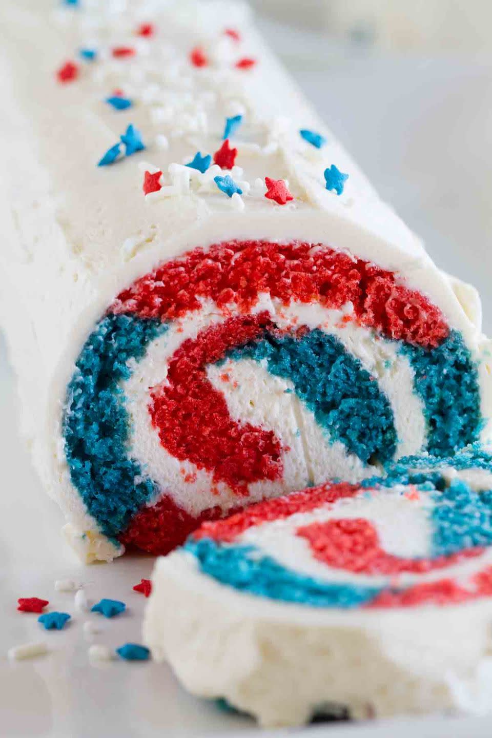 Red, White, and Blue Cake Roll