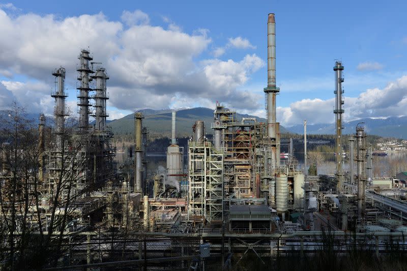 FILE PHOTO: Parkland Fuel's refinery in Burnaby