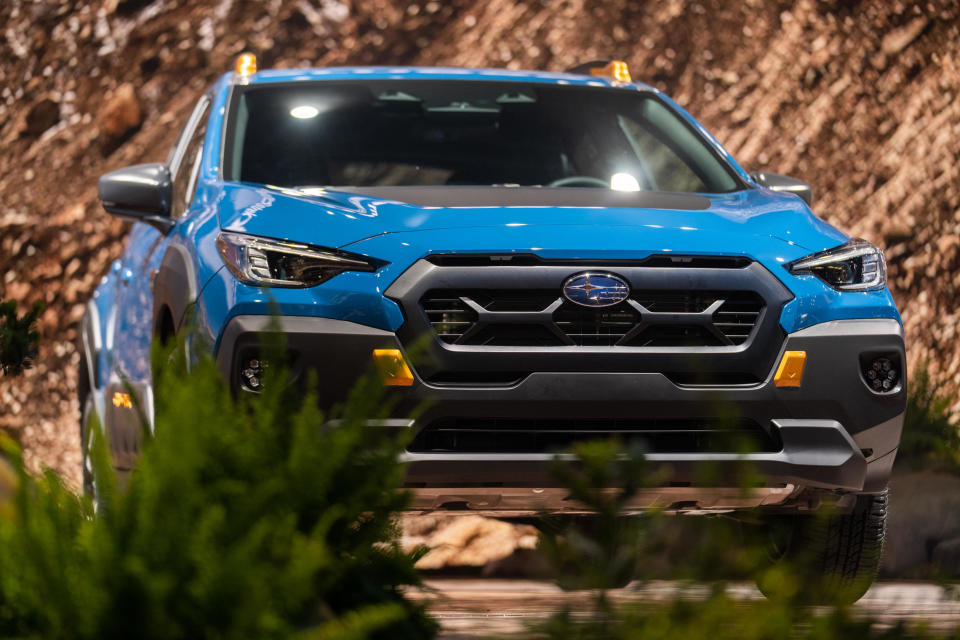 A 2024 Subaru Crosstrek Wilderness during the 2023 New York International Auto Show in New York, New York, on April 5, 2023.  / Credit: Jeenah Moon/Bloomberg via Getty Images