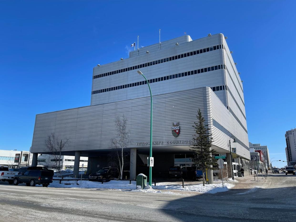 The courthouse in Yellowknife, seen March 22. (Robert Holden / CBC - image credit)