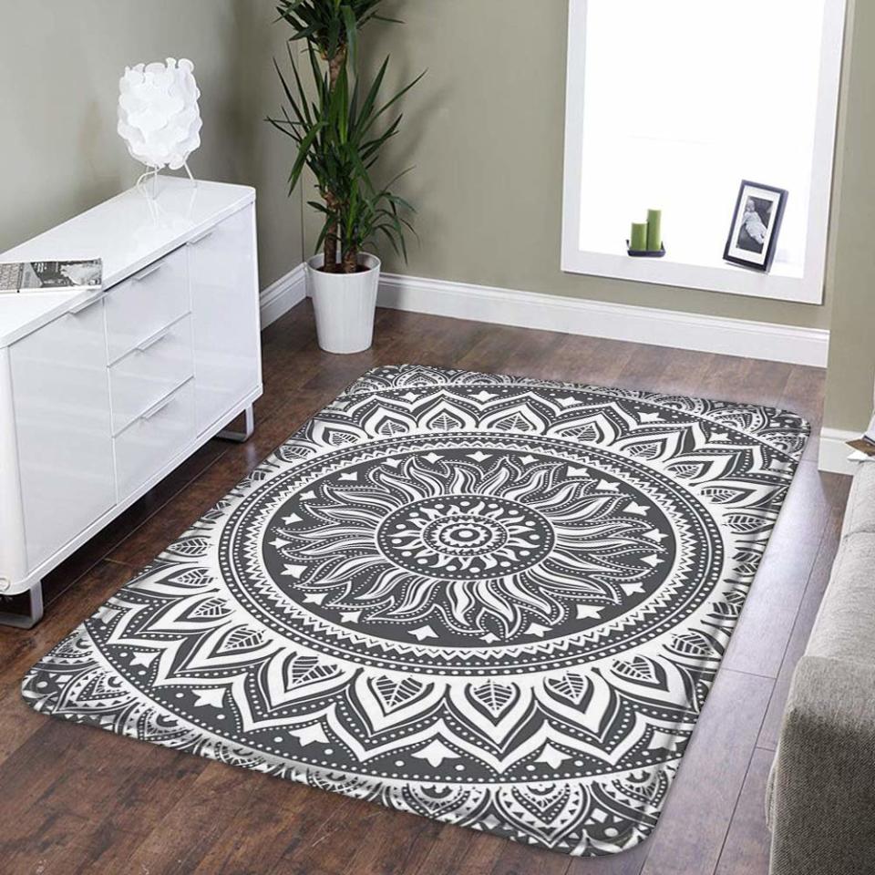 area rug grey washable