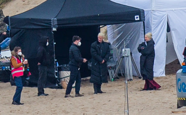 Matt Smith dons a blonde wig as Prince Daemon Targaryen (SWNS)