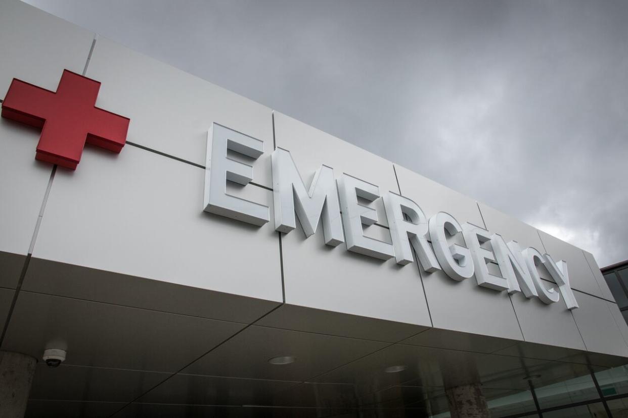 The emergency department sign at Aberdeen Hospital in New Glasgow, N.S., will get a rapid assessment zone later this month. (Robert Short/CBC - image credit)