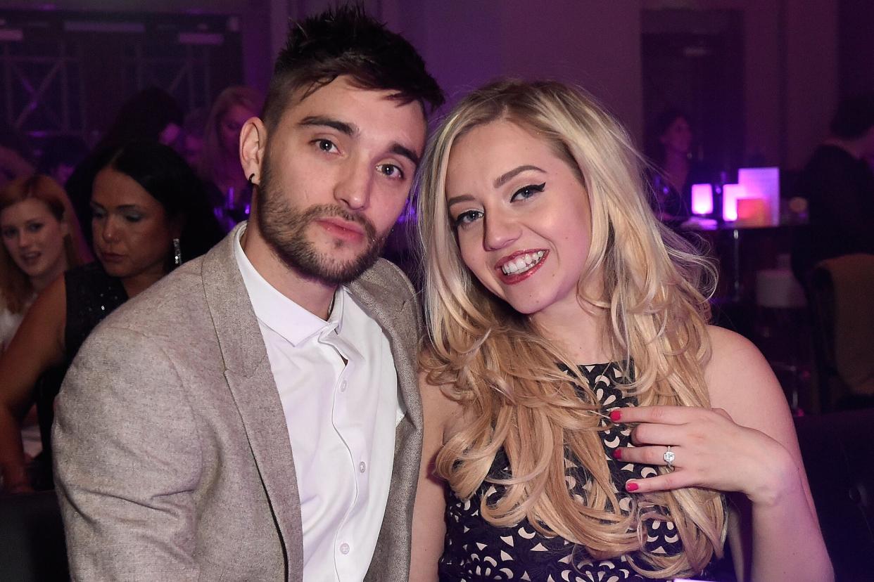 Tom Parker and Kelsey Hardwick attend The London Cabaret Club launch party at The Bloomsbury Ballroom on May 4, 2016 in London, England.