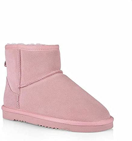 A three-quarter image of a pink ugg boot against a white background.