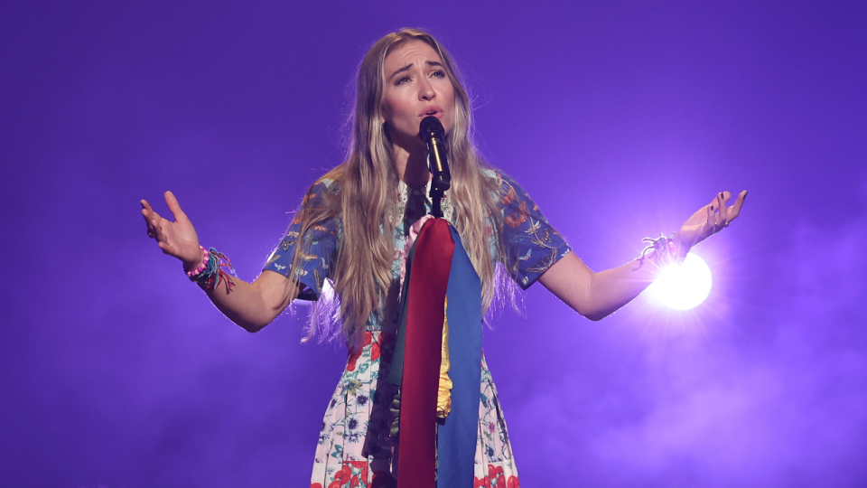 <em>Lauren Daigle performs during the 10th Annual K-LOVE Fan Awards at The Grand Ole Opry on May 28, 2023 in Nashville, Tennessee. (Photo by Terry Wyatt/Getty Images)</em>