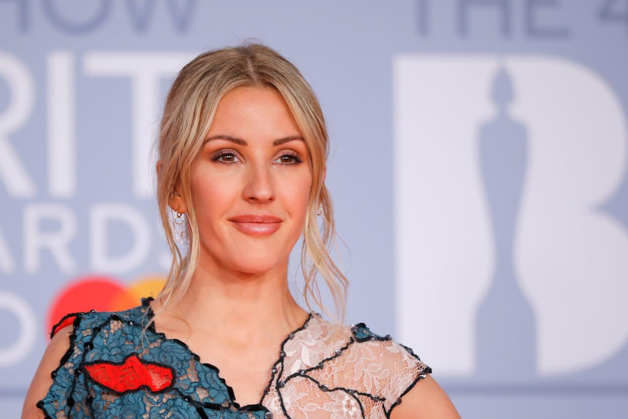 British singer-songwriter Ellie Goulding poses on the red carpet on arrival for the BRIT Awards 2020 in London on February 18, 2020. (Photo by Tolga AKMEN / AFP) / RESTRICTED TO EDITORIAL USE  NO POSTERS  NO MERCHANDISE NO USE IN PUBLICATIONS DEVOTED TO ARTISTS (Photo by TOLGA AKMEN/AFP via Getty Images)