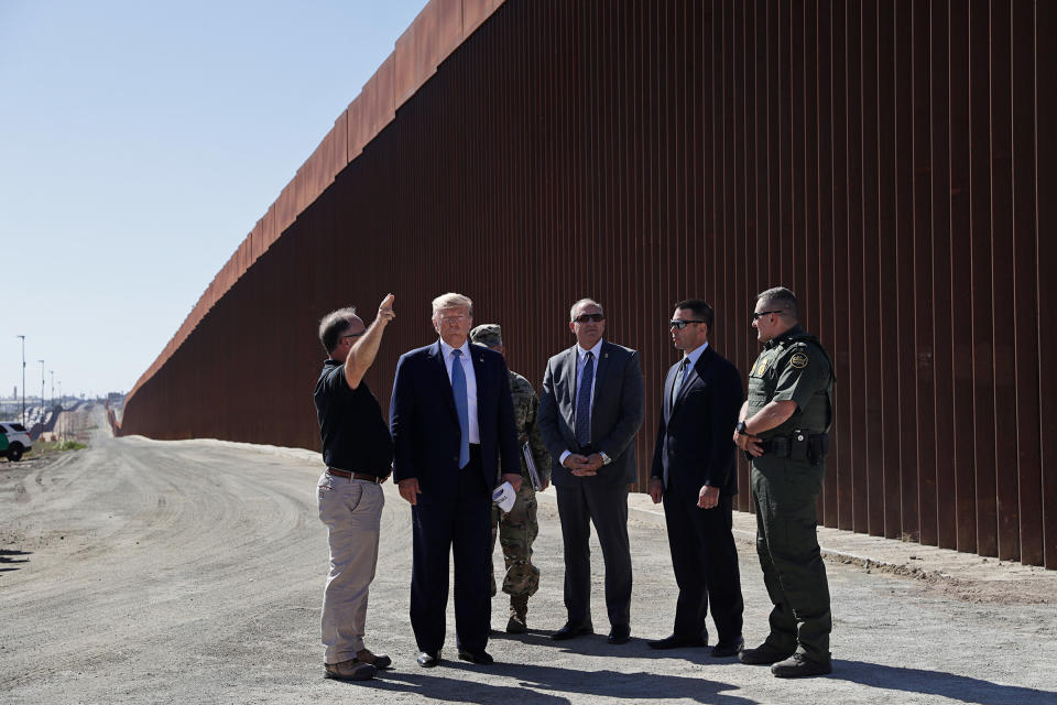 Trump tours a section of the border wall in Otay Mesa, Calif., on Sept. 18, 2019 | Evan Vucci—AP
