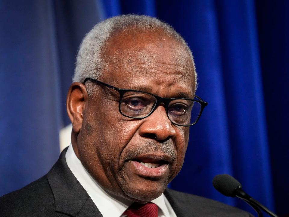 Associate Supreme Court Justice Clarence Thomas speaks at the Heritage Foundation