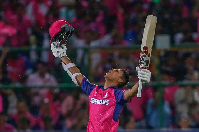 Yashasvi Jaiswal has cultivated a reputation as a dasher in the Indian Premier League (Surjeet Yadav/AP)