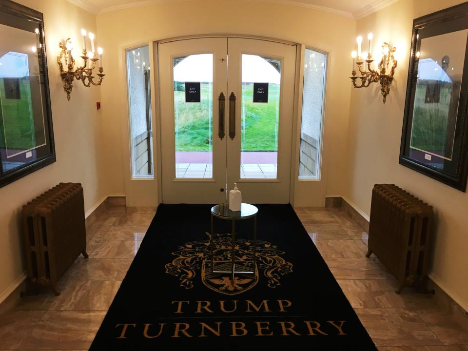 <p>The lobby of the clubhouse at Trump Turnberry</p>Reuters