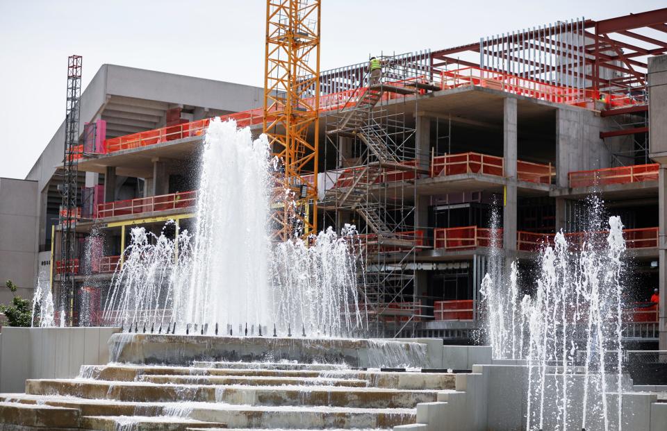 Construction on Roy Blunt Hall, the home of the College of Natural and Applied Sciences at Missouri State University, progresses on Tuesday, June 4, 2024.