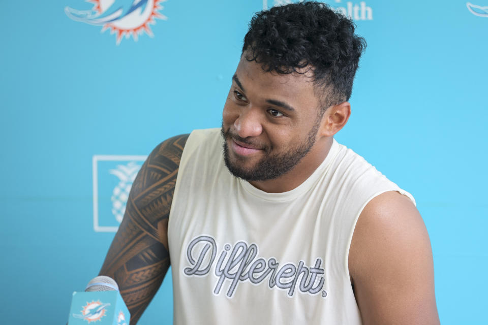 Dolphins quarterback Tua Tagovailoa was not happy with ESPN analyst Ryan Clark's comments. (Sam Navarro-USA TODAY Sports)