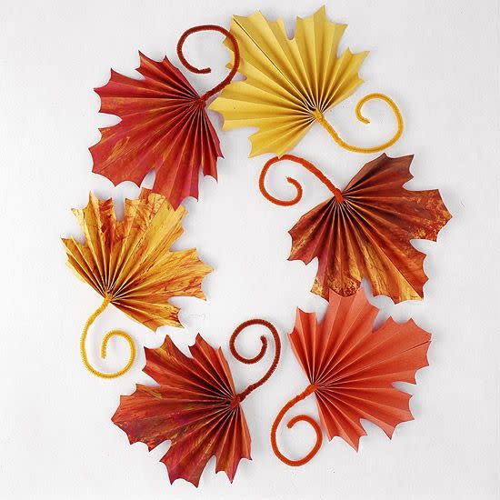 Fan Folded Autumn Leaves