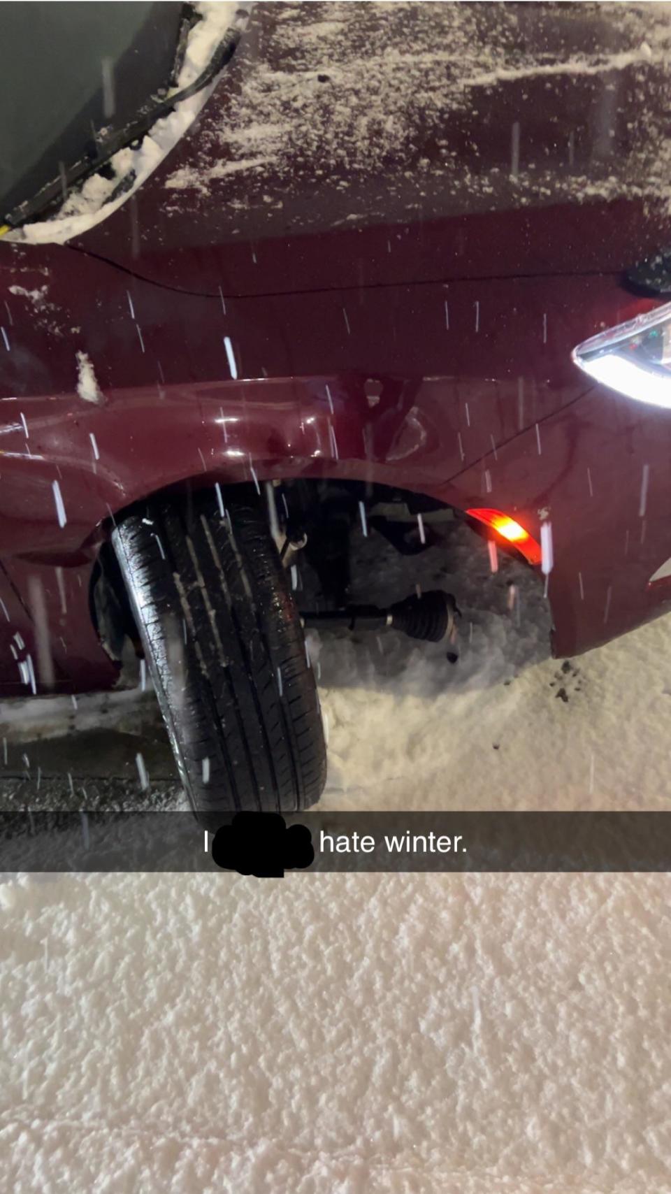 "I hate winter"