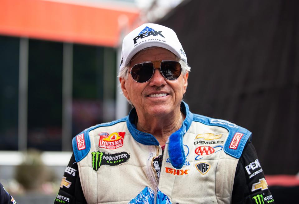 NHRA funny car driver John Force during the Thunder Valley Nationals at Bristol Dragway on June 9.